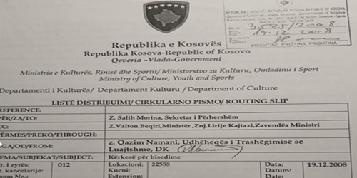 Qazim Namani: Reagimet ndaj dobësive në menaxhimin e trashëgimisë kulturore gjatë viteve 2008-2010 dhe përvojë e hidhur në jetën time